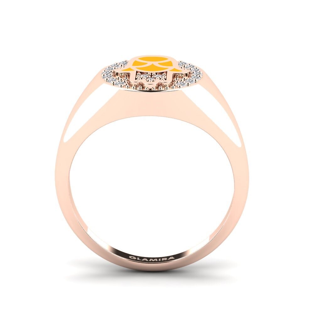 14k Oro Rosa Anillo Vernda