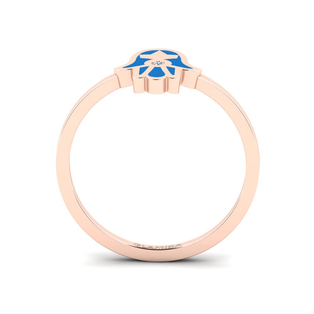 14k Oro Rosa Anillo Zastiti