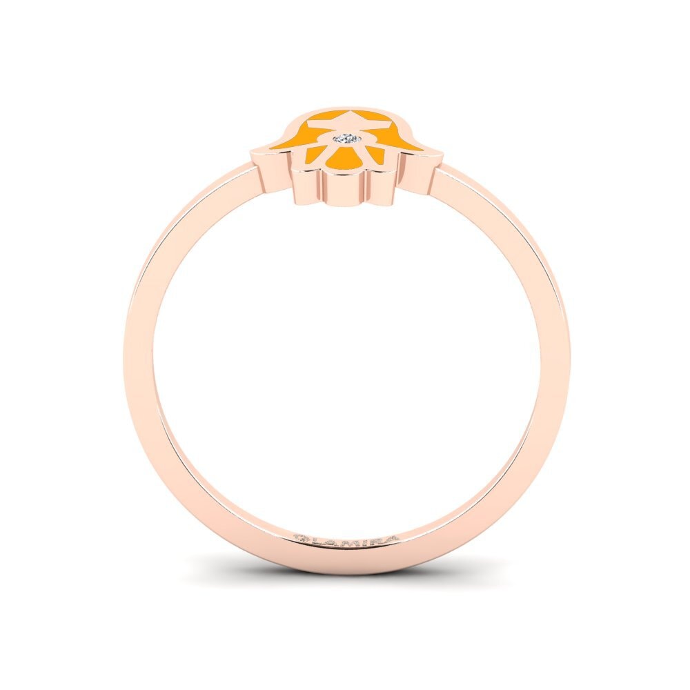 14k Oro Rosa Anillo Zastiti