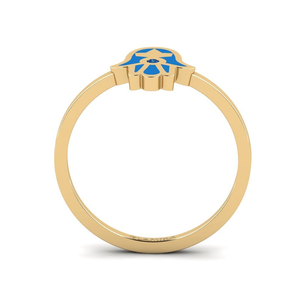 Circonita Azul Oscuro Anillo Zastiti