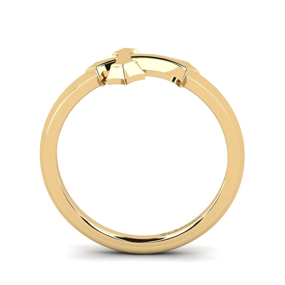 9k Oro Amarillo Anillo Ahout