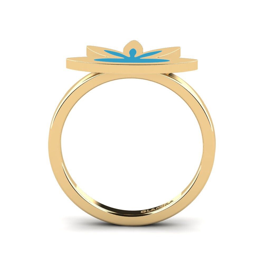 9k Oro Amarillo Anillo Ahyeter