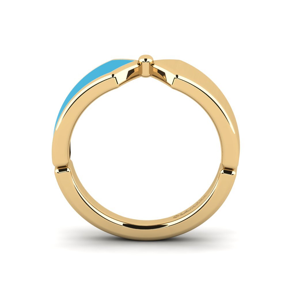 9k Oro Amarillo Anillo Alfarin
