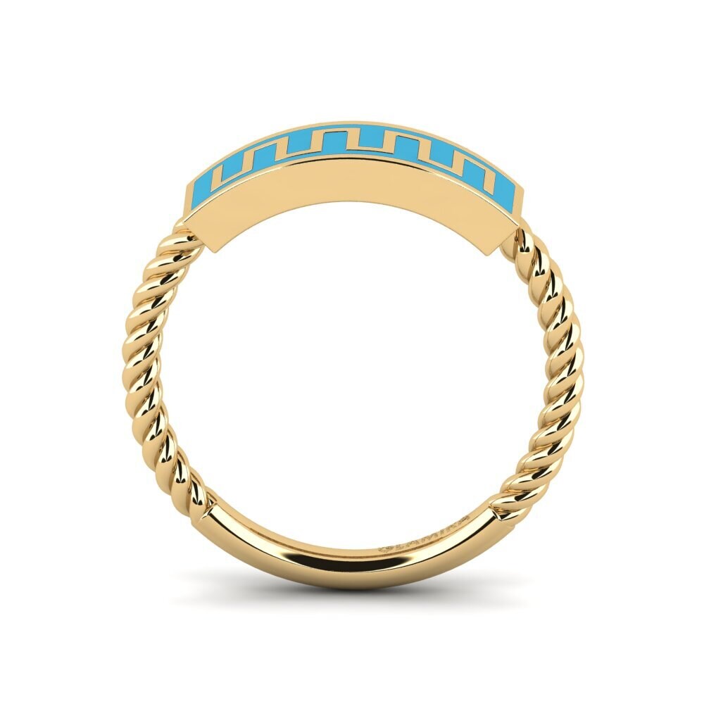 9k Oro Amarillo Anillo Cellota