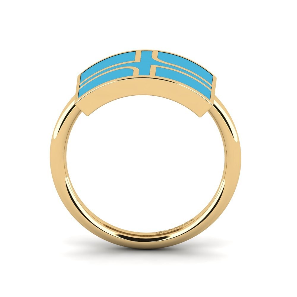 9k Oro Amarillo Anillo Certonax