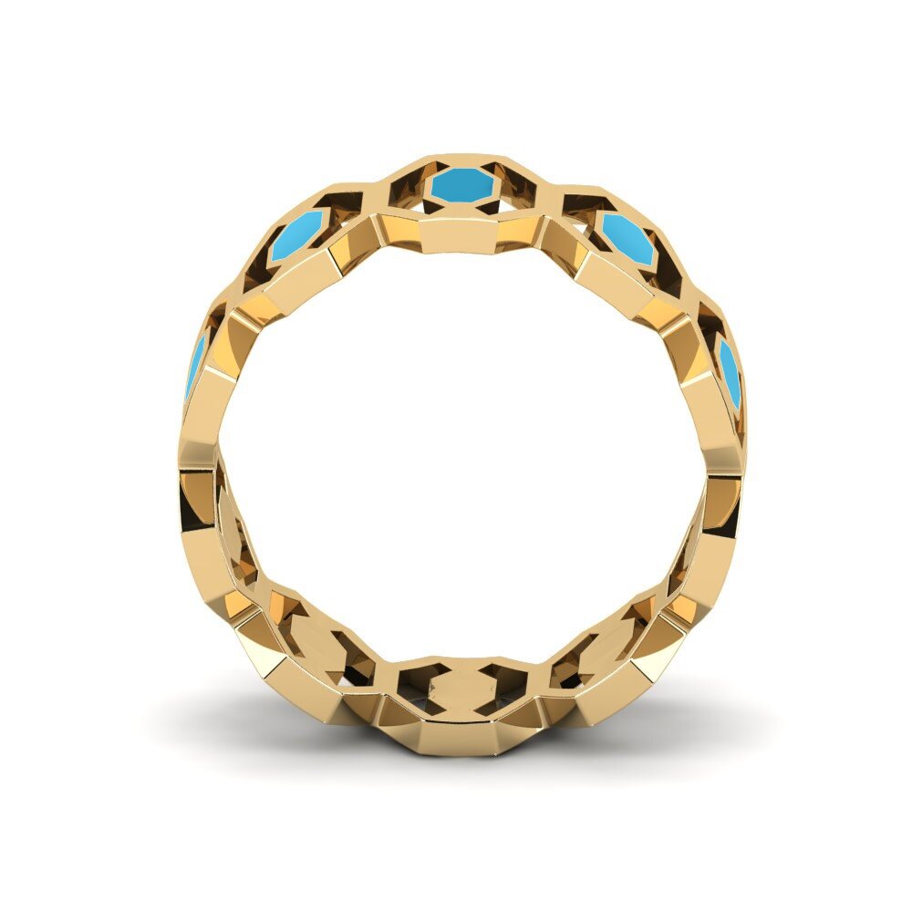 9k Oro Amarillo Anillo Cichous