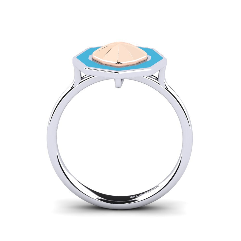 750 Weiß & Rotgold Ring Clicquotro