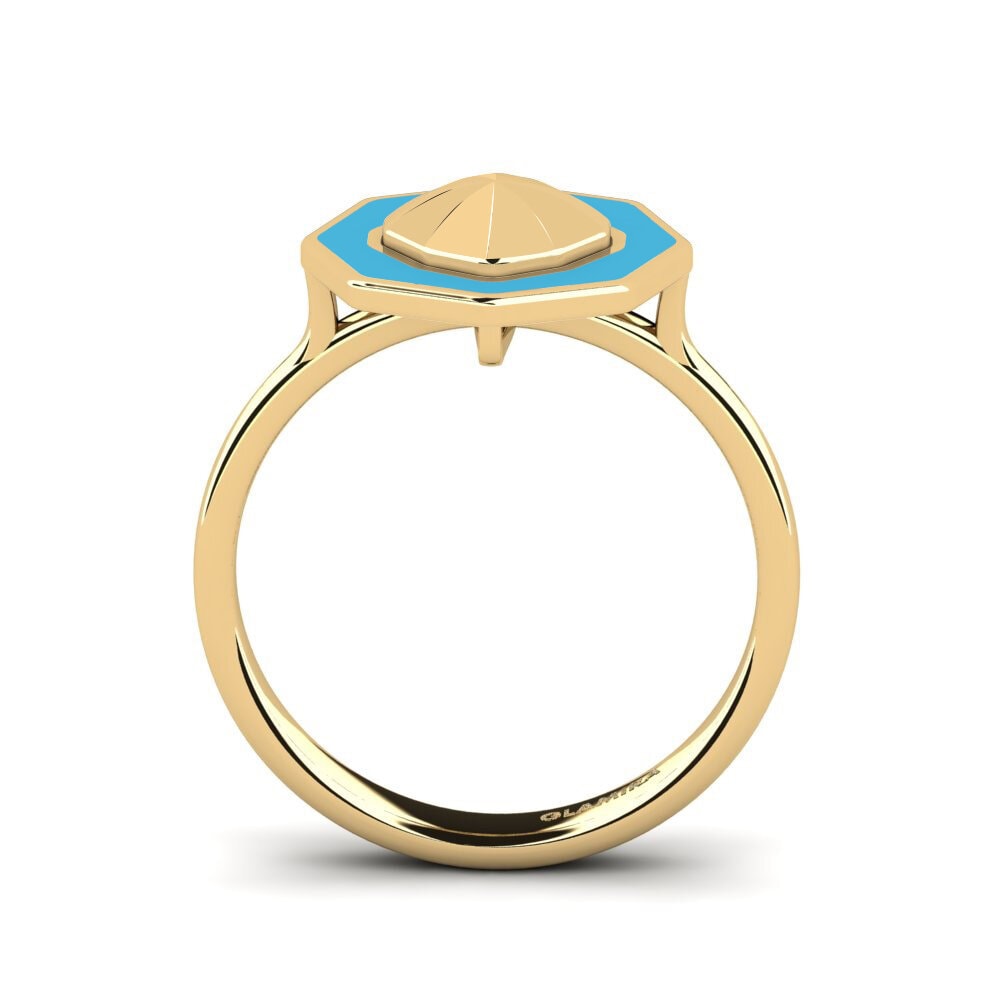 9k Oro Amarillo Anillo Clicquotro