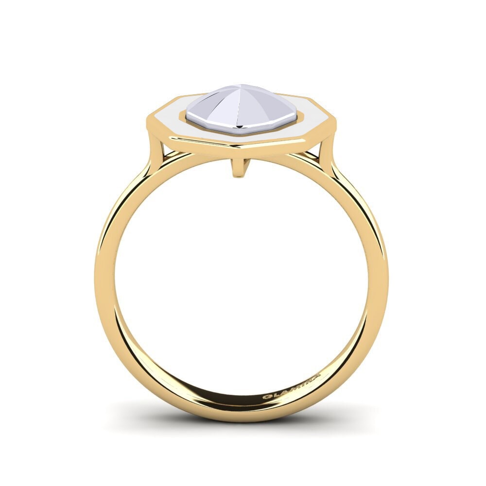 Or Jaune & Blanc 14k Bague Clicquotro