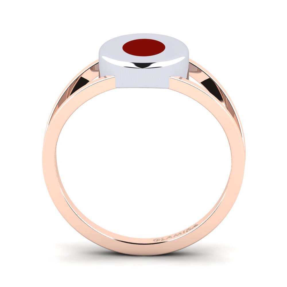 375 Rot & Weißgold Ring Distarde