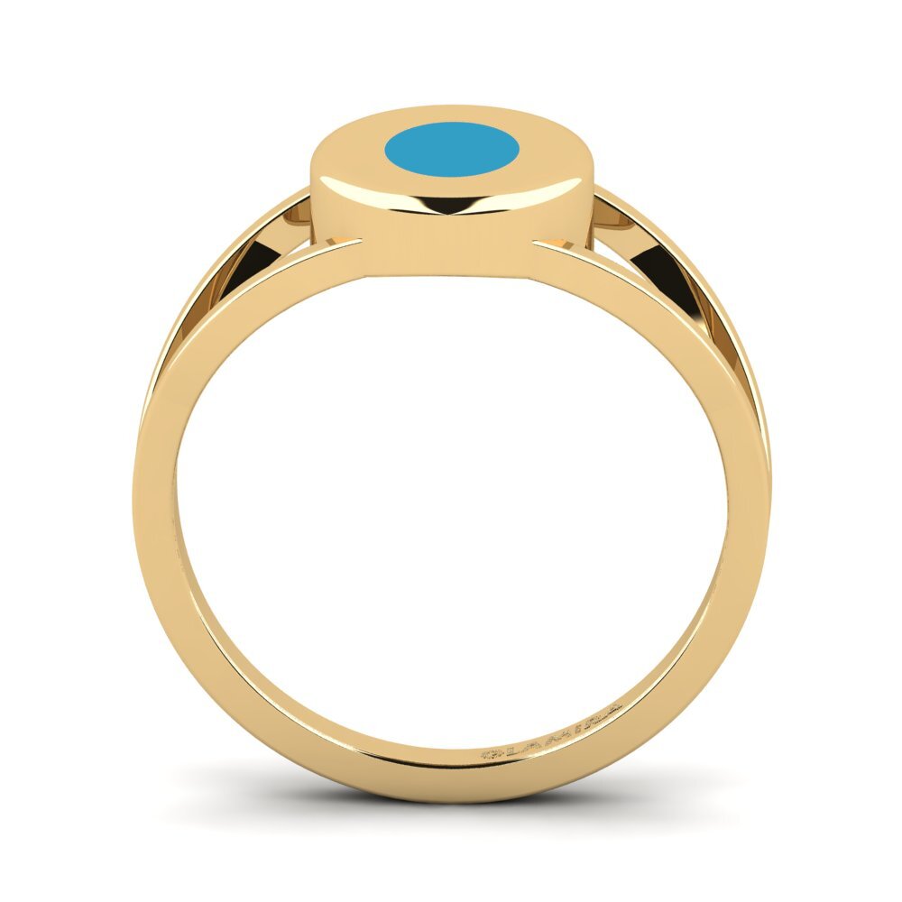 9k Oro Amarillo Anillo Distarde