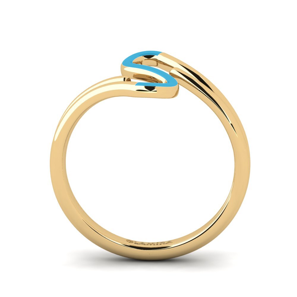9k Oro Amarillo Anillo Doggas