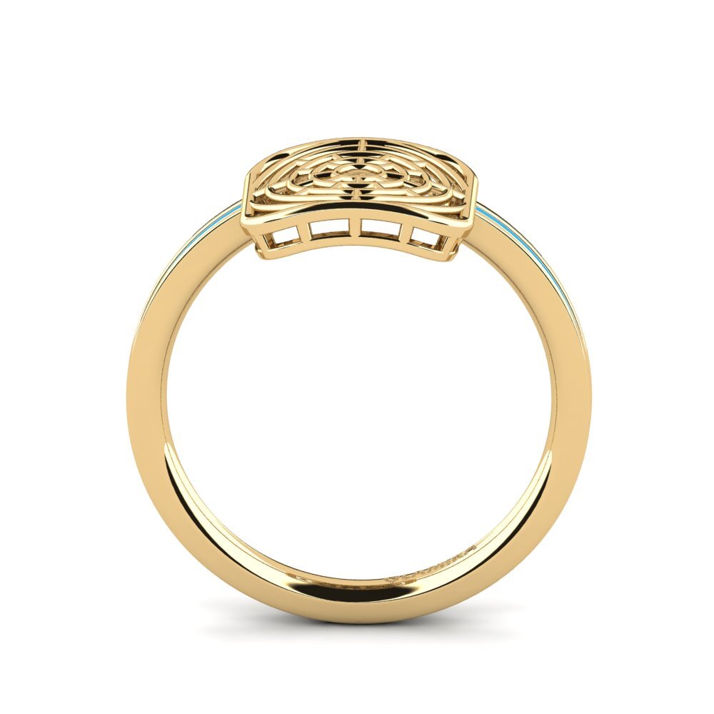9k Oro Amarillo Anillo Ecmelim