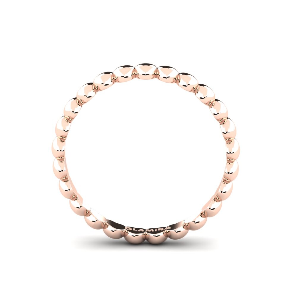 14k Oro Rosa Anillo Erable