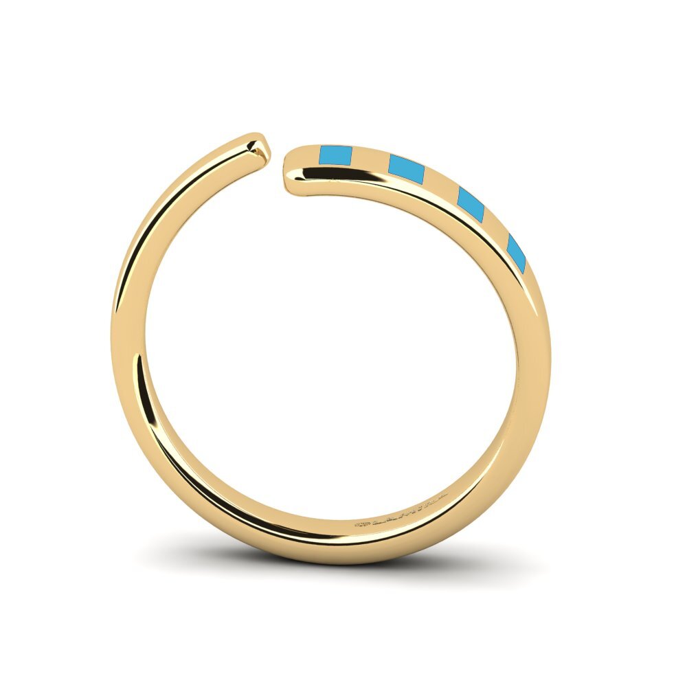 9k Oro Amarillo Anillo Esium