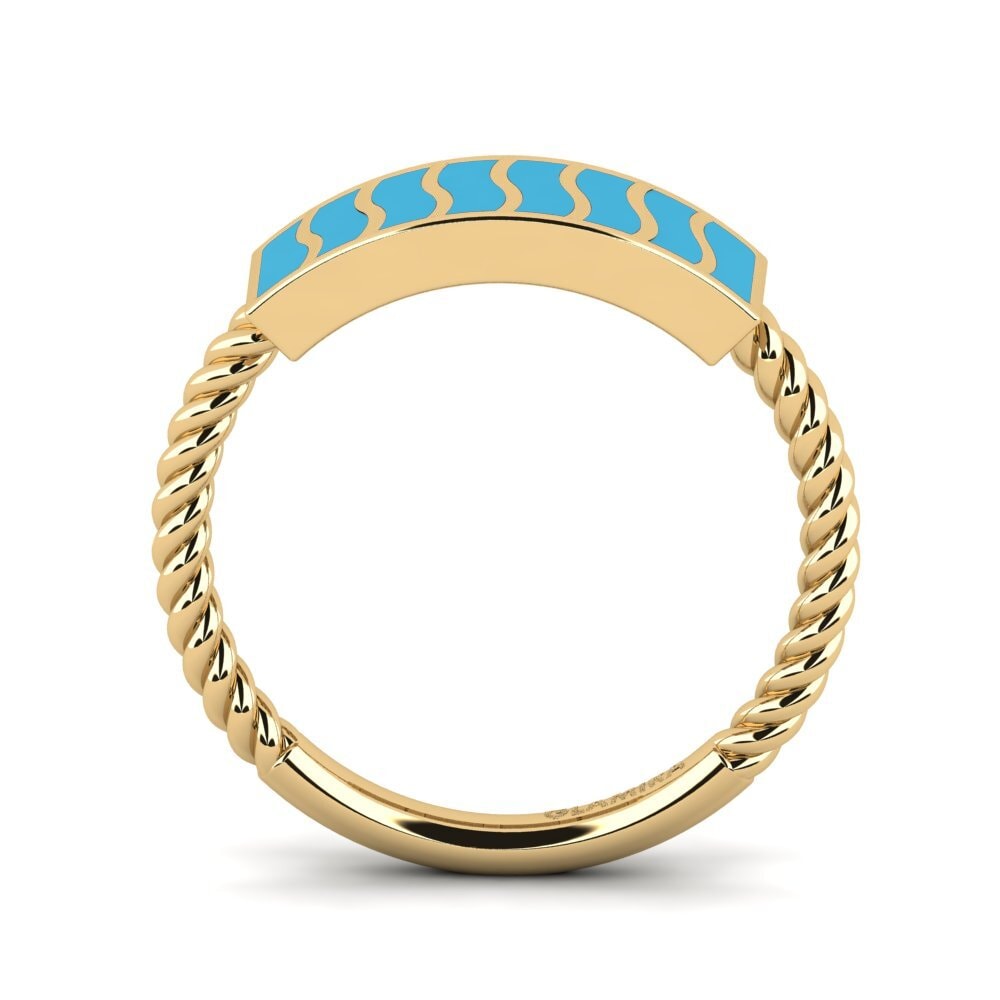 9k Oro Amarillo Anillo Fexiva