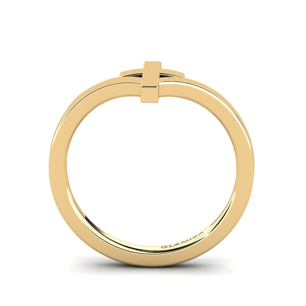 9k Oro Amarillo Anillo Geshlam