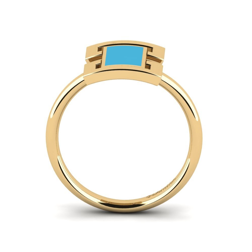 9k Oro Amarillo Anillo Intinna