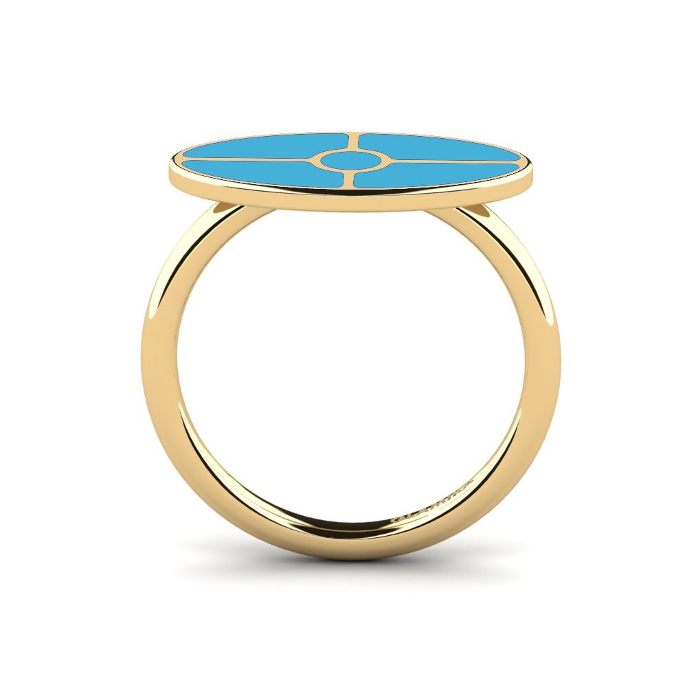 9k Oro Amarillo Anillo Nallely
