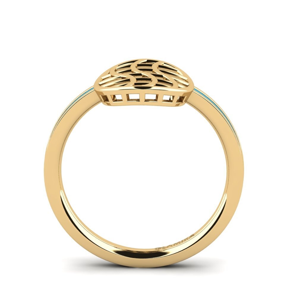 9k Oro Amarillo Anillo Nantol