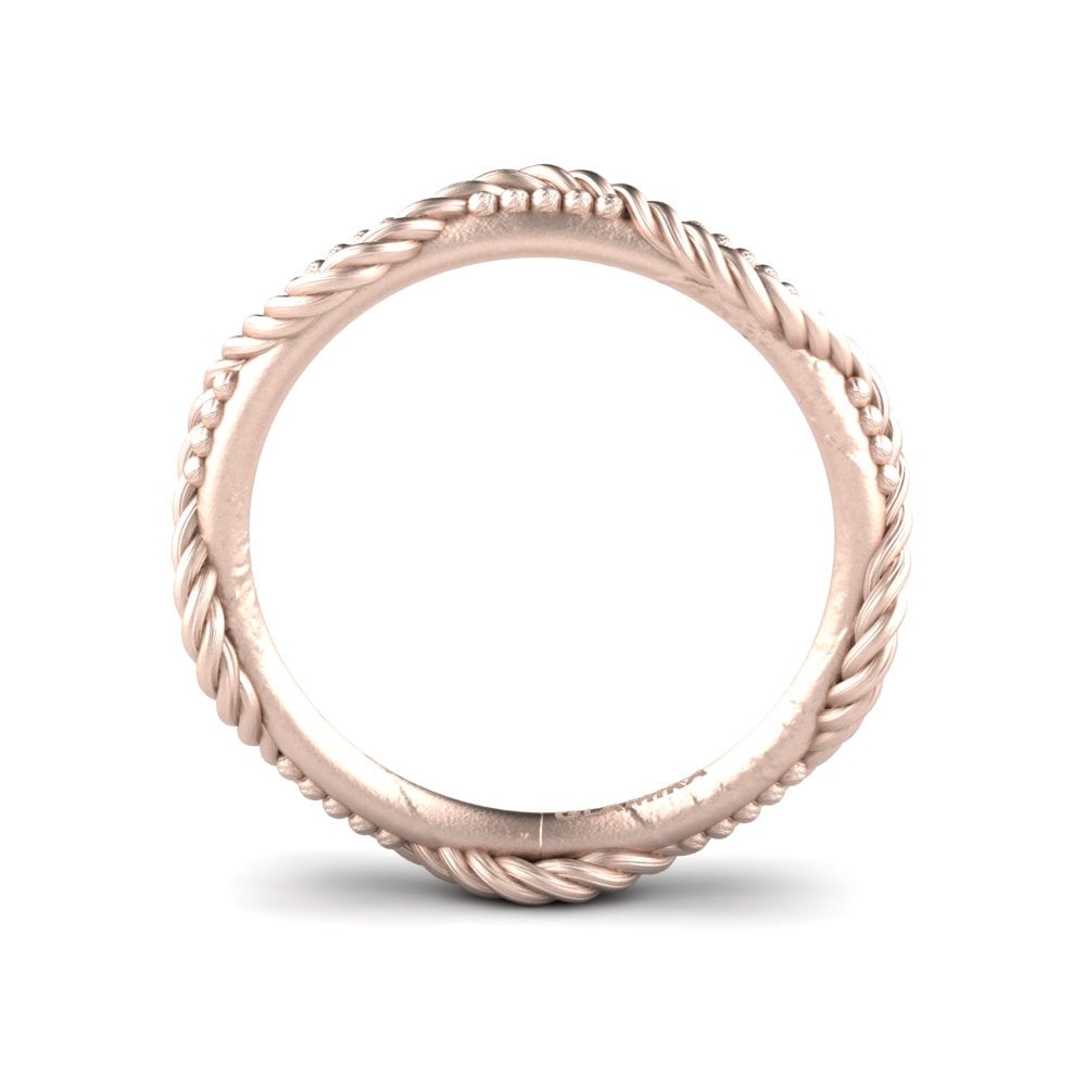 14k Oro Rosa Anillo Vamic