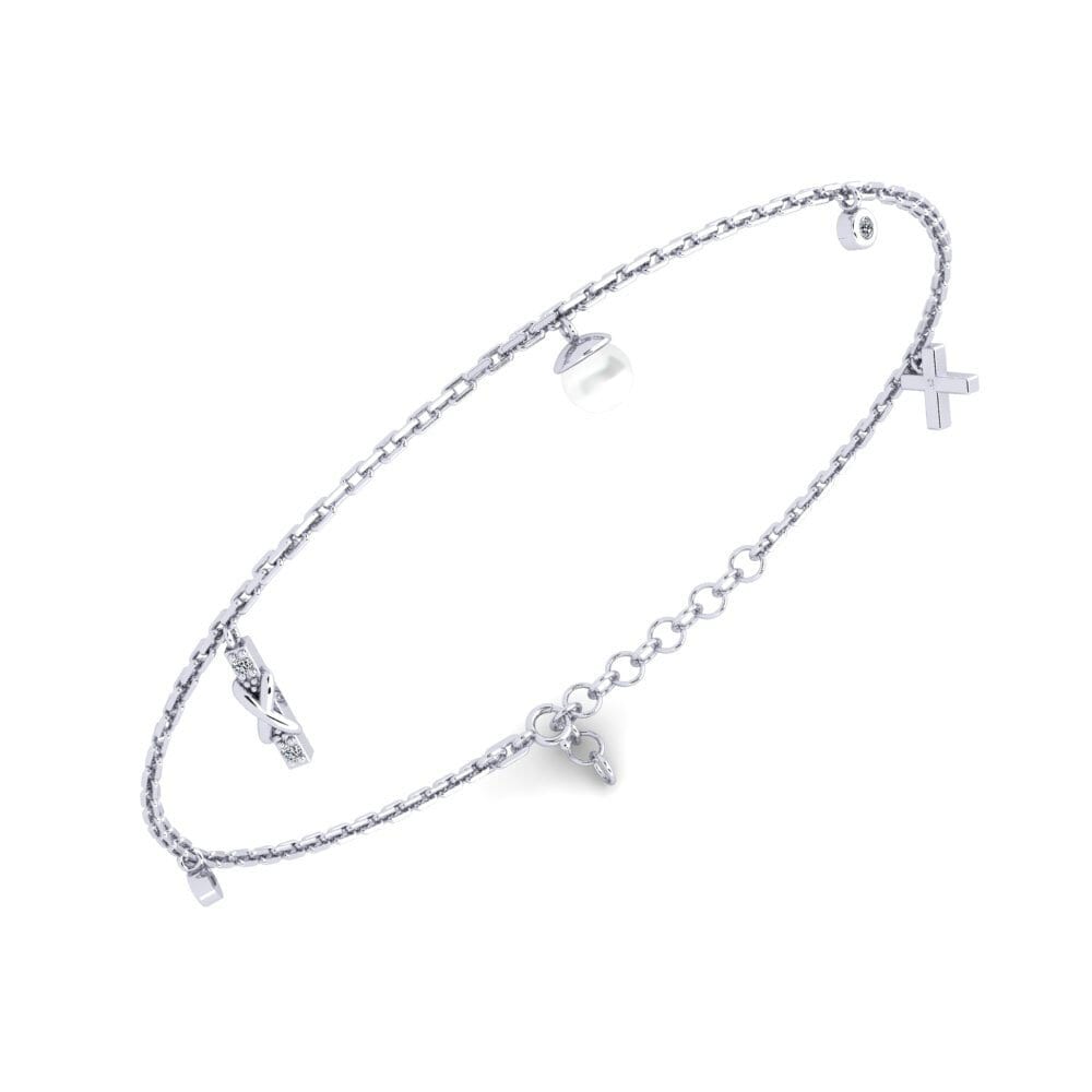 950 Platinum Zirconia Women's Bracelet Paraguasu