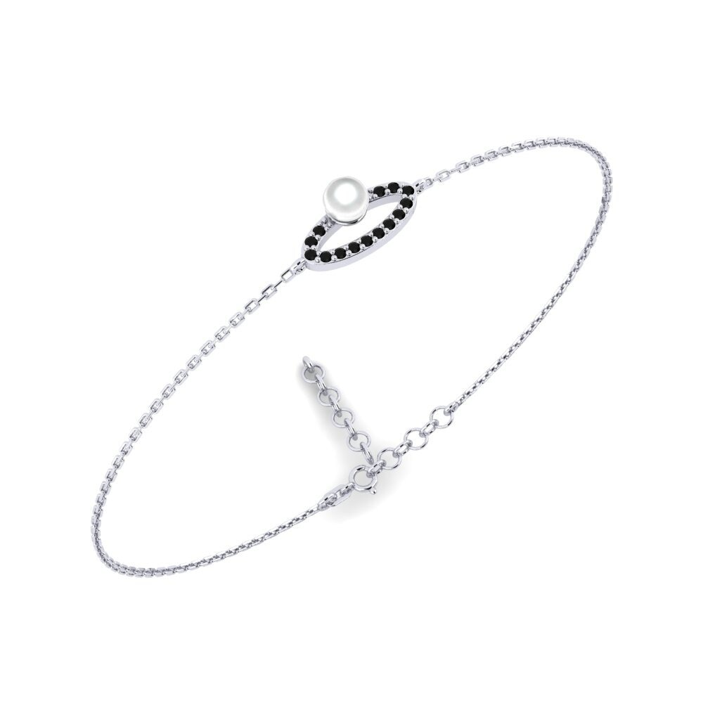 950 Platinum Black Diamond Women's Bracelet Valtameri