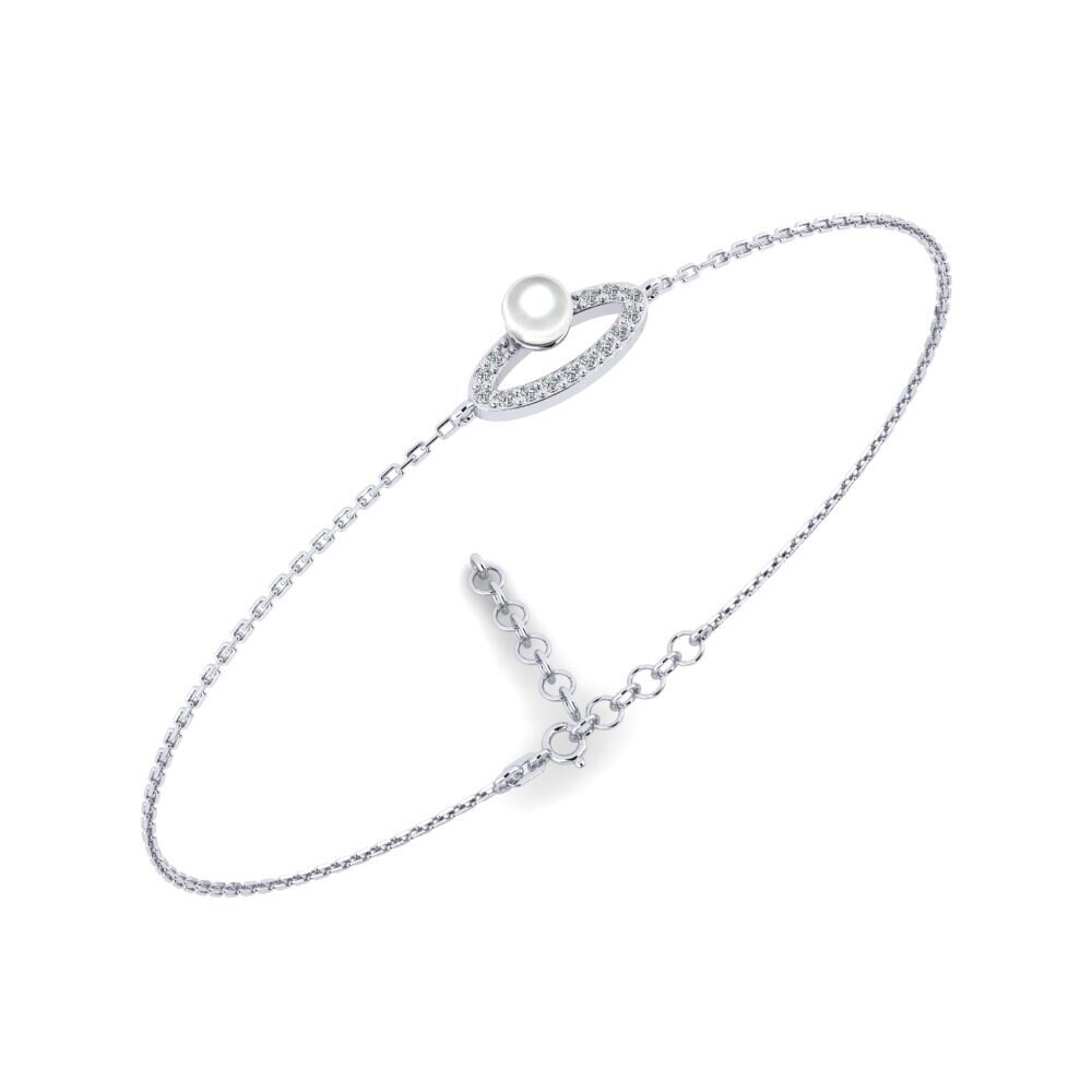 950 Platinum Zirconia Women's Bracelet Valtameri