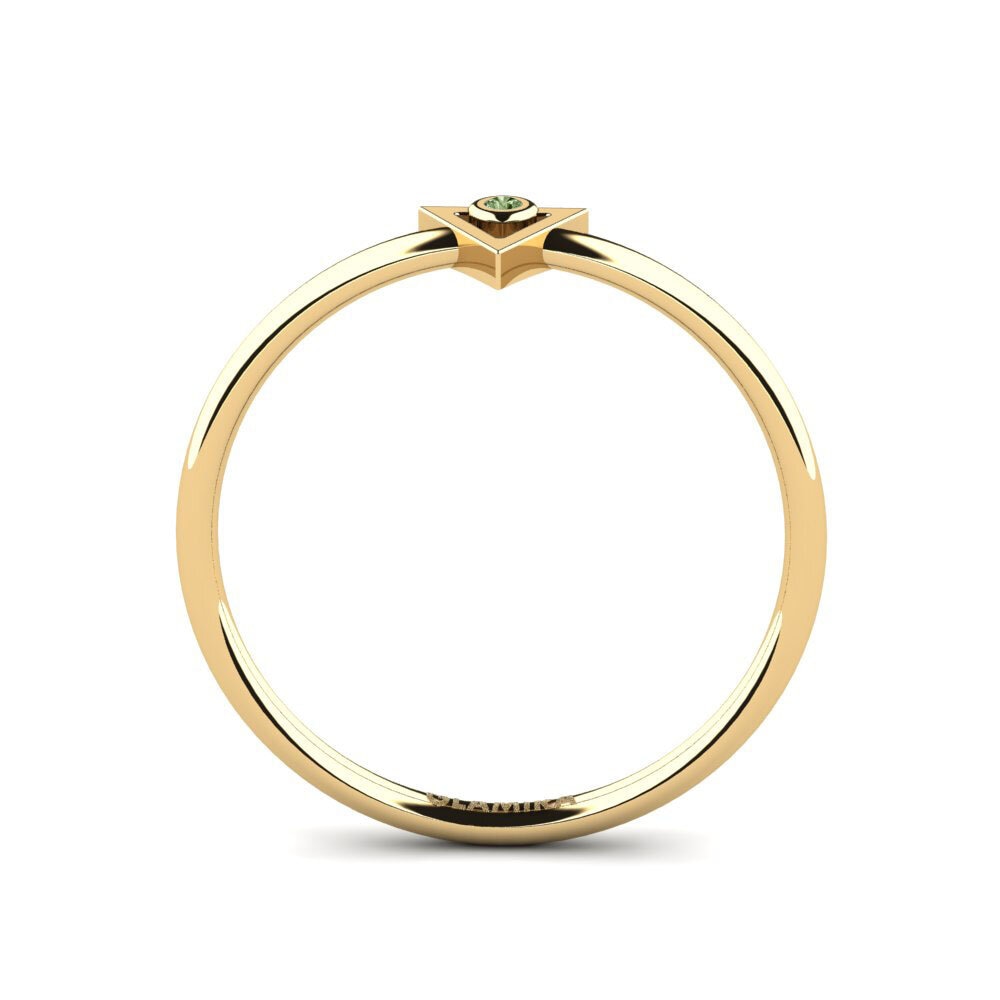 Diamante Verde Anel Wiceald