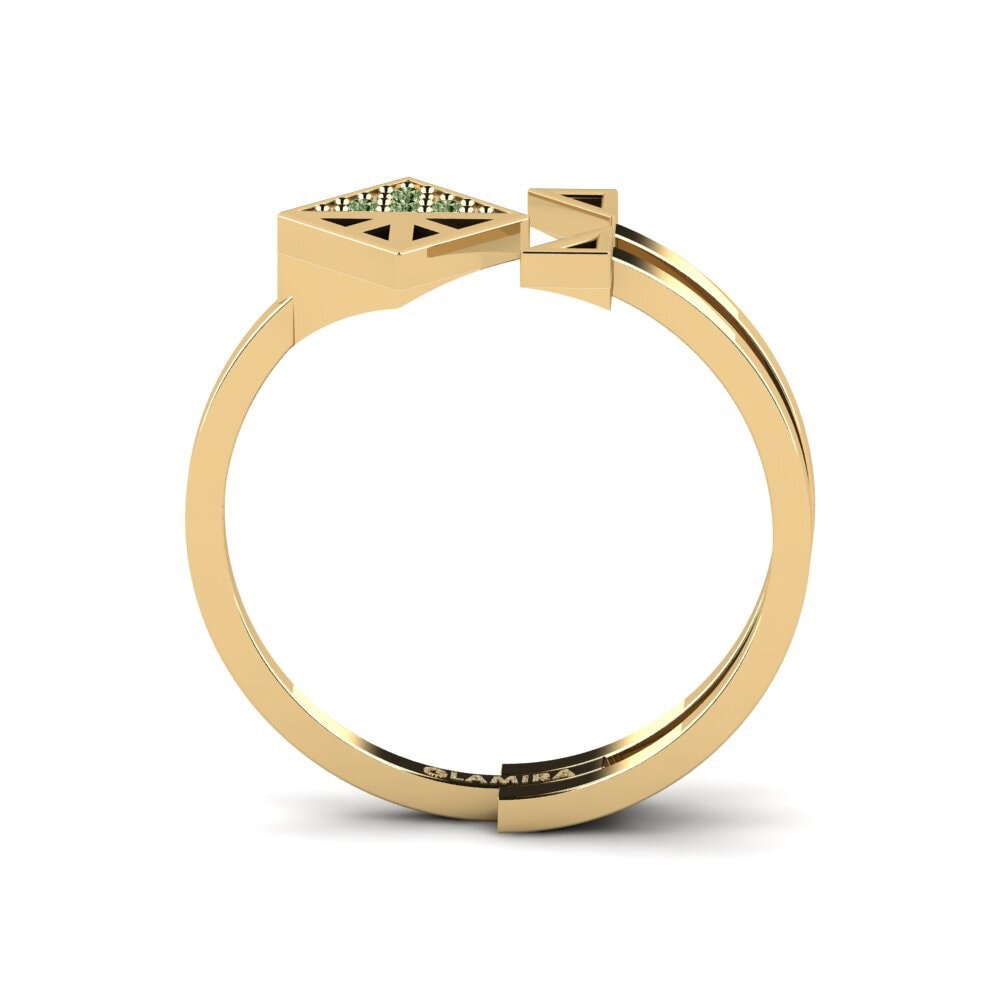 Diamante Verde Anel Workaday