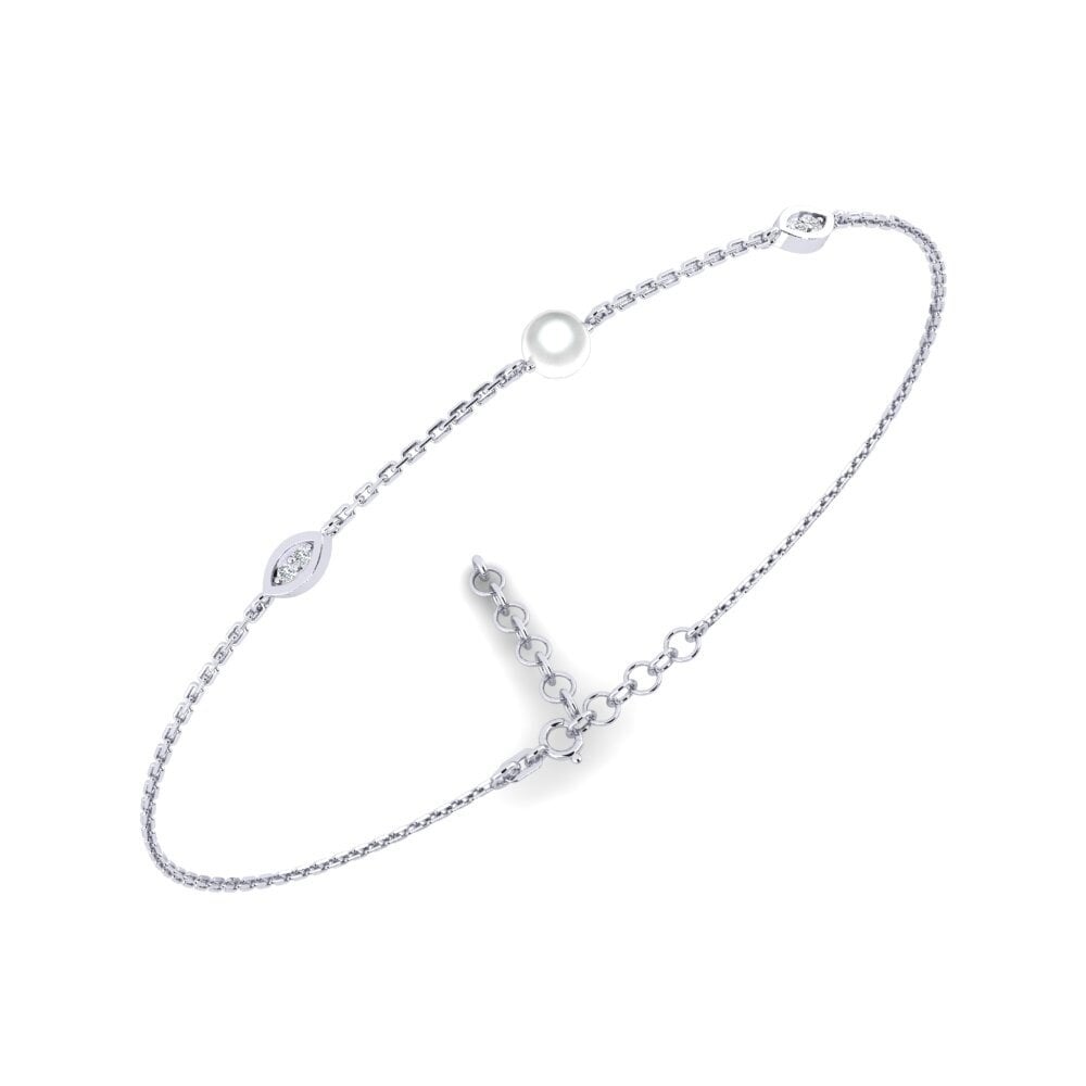 950 Platinum Zirconia Women's Bracelet Amazzi