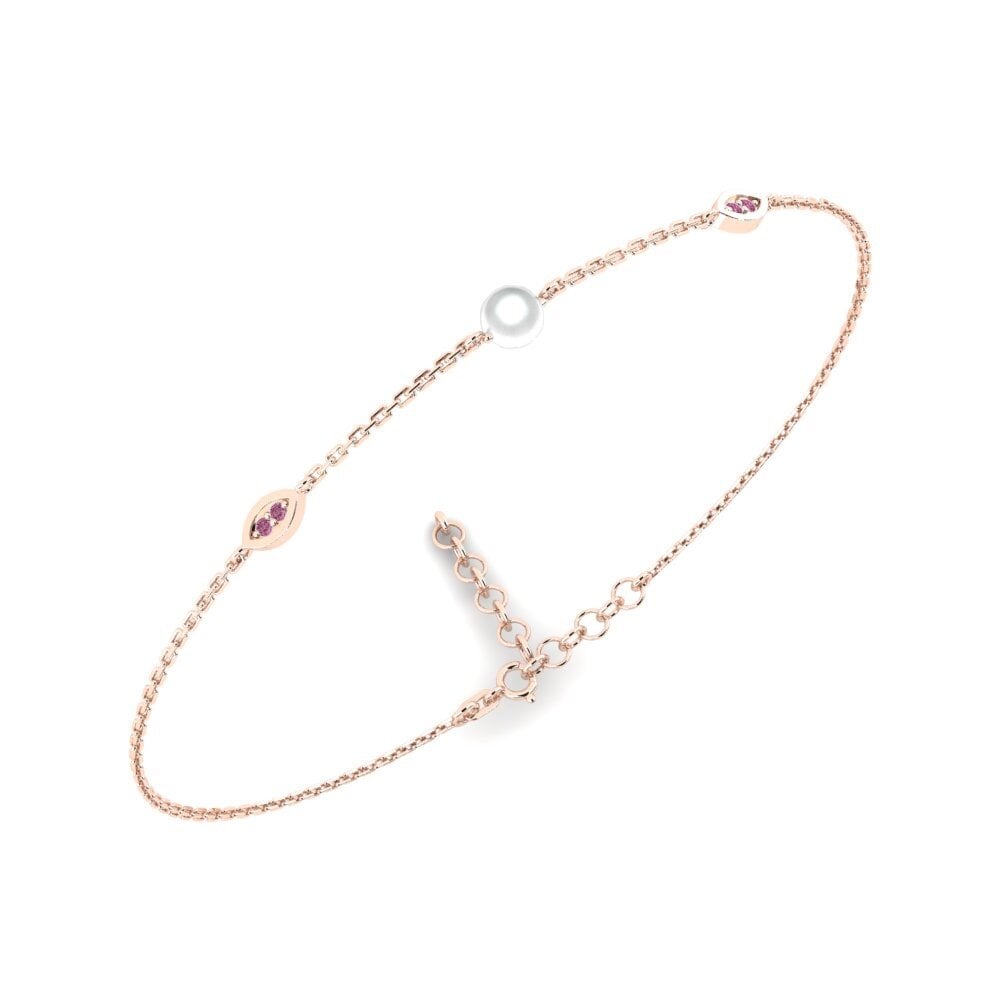 Rotgold 585 Rhodolit-Granat Damen armband Amazzi