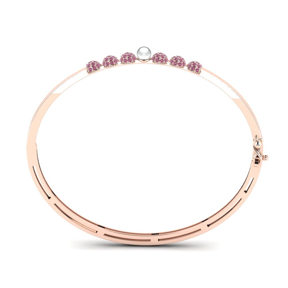 Rotgold 585 Rhodolit-Granat Damen armreif Garba