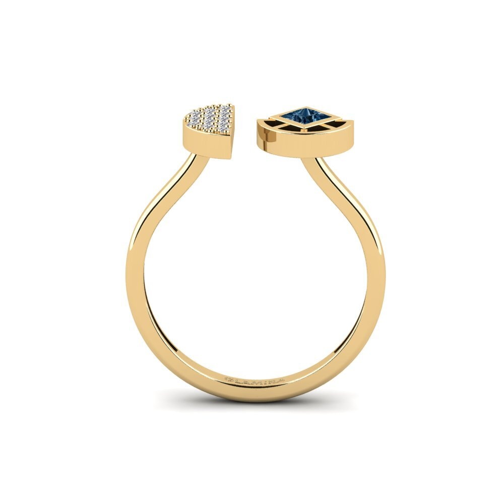 Diamante Azul Anel Perdiem