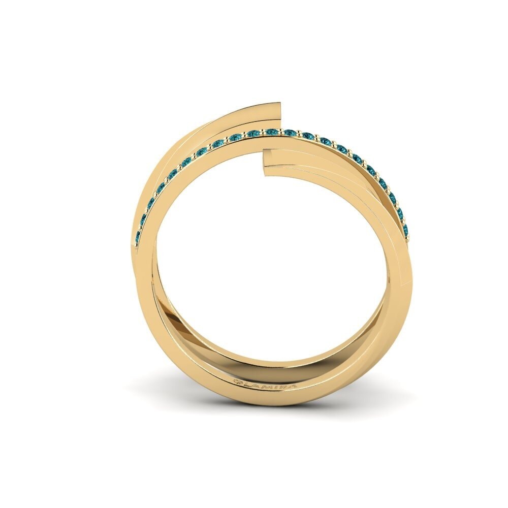 Diamante Azul Anel Punainen