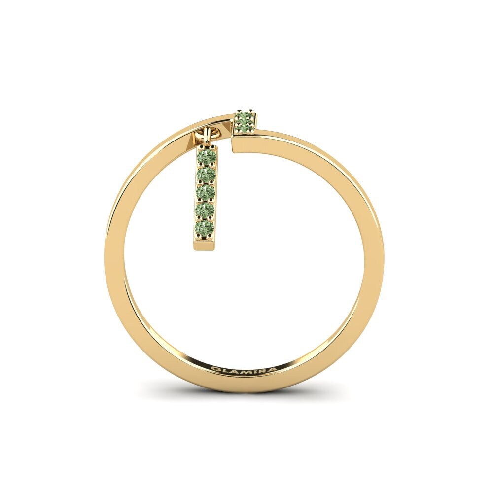 Diamante Verde Anel Sakhar