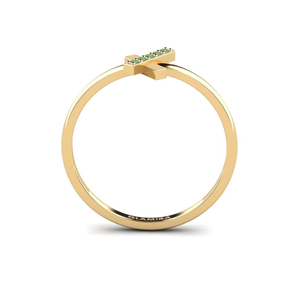Diamante Verde Anel Sheirm