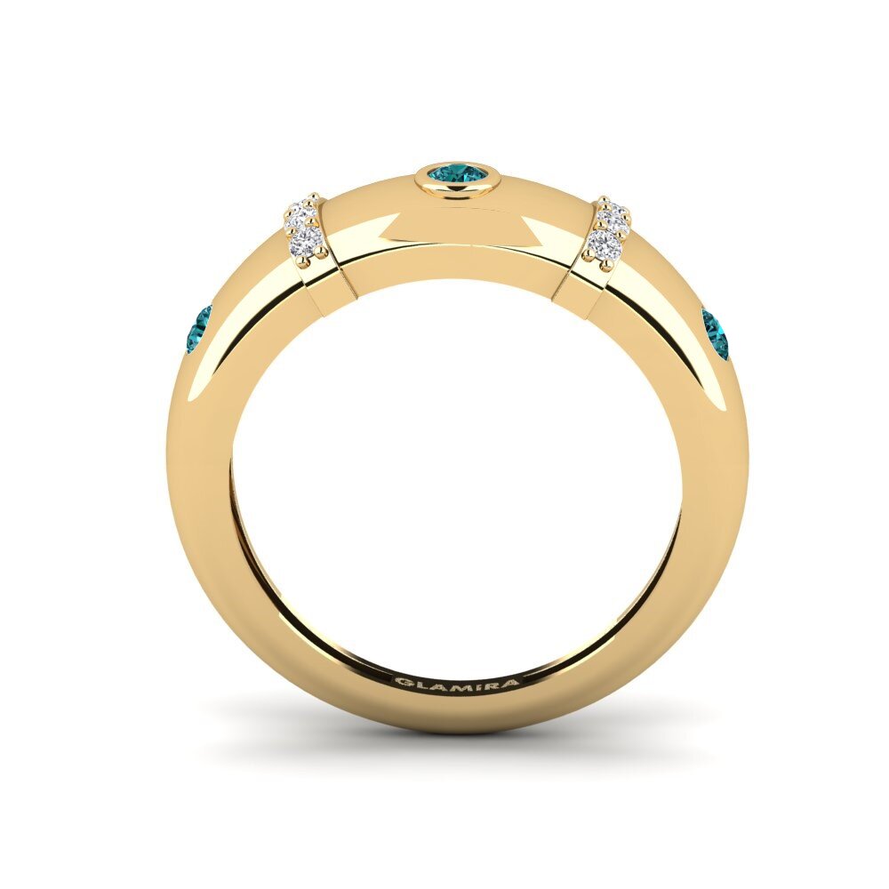 Diamante Azul Anel Ljubek