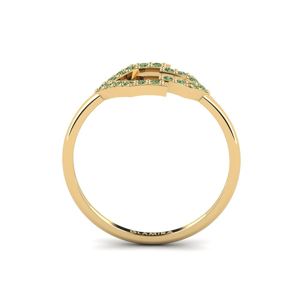 Diamante Verde Anel Bohr