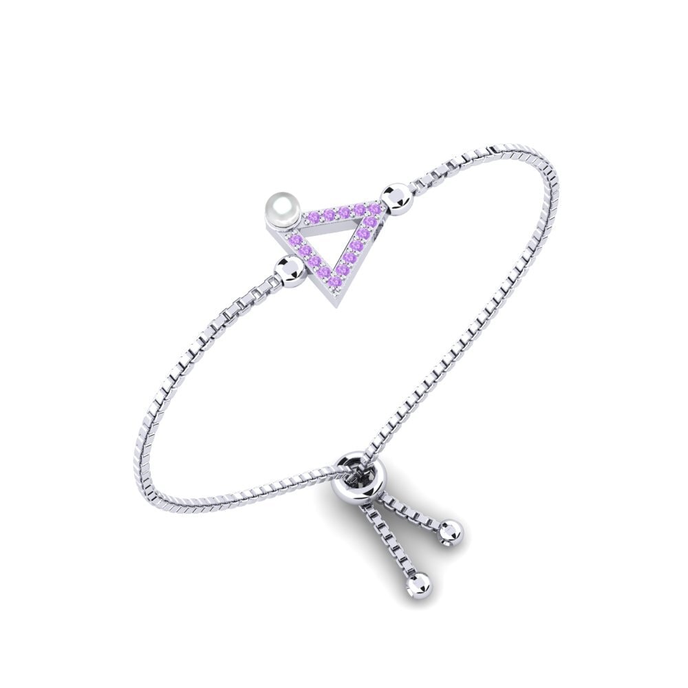 950 Platinum Amethyst Women's Bracelet Mengsel