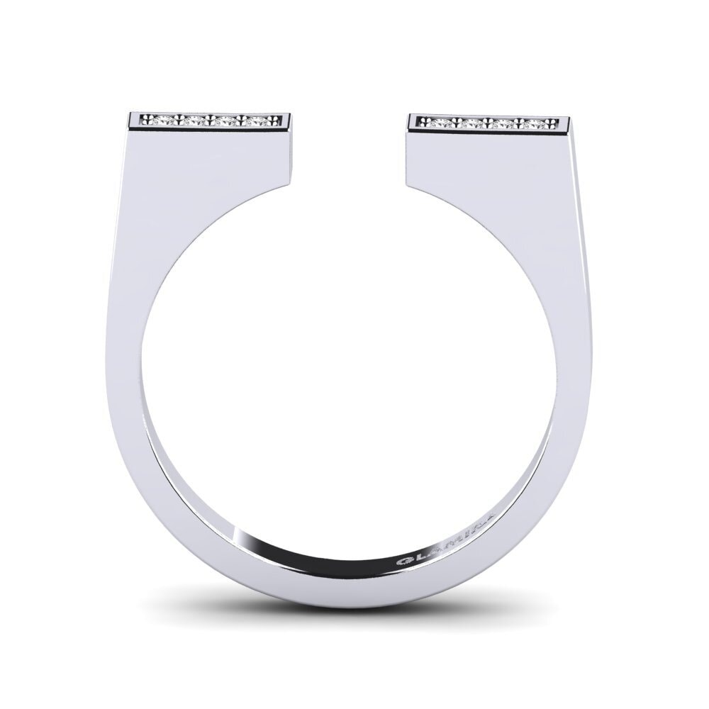 White sapphire Stackable Ring Adgi - A