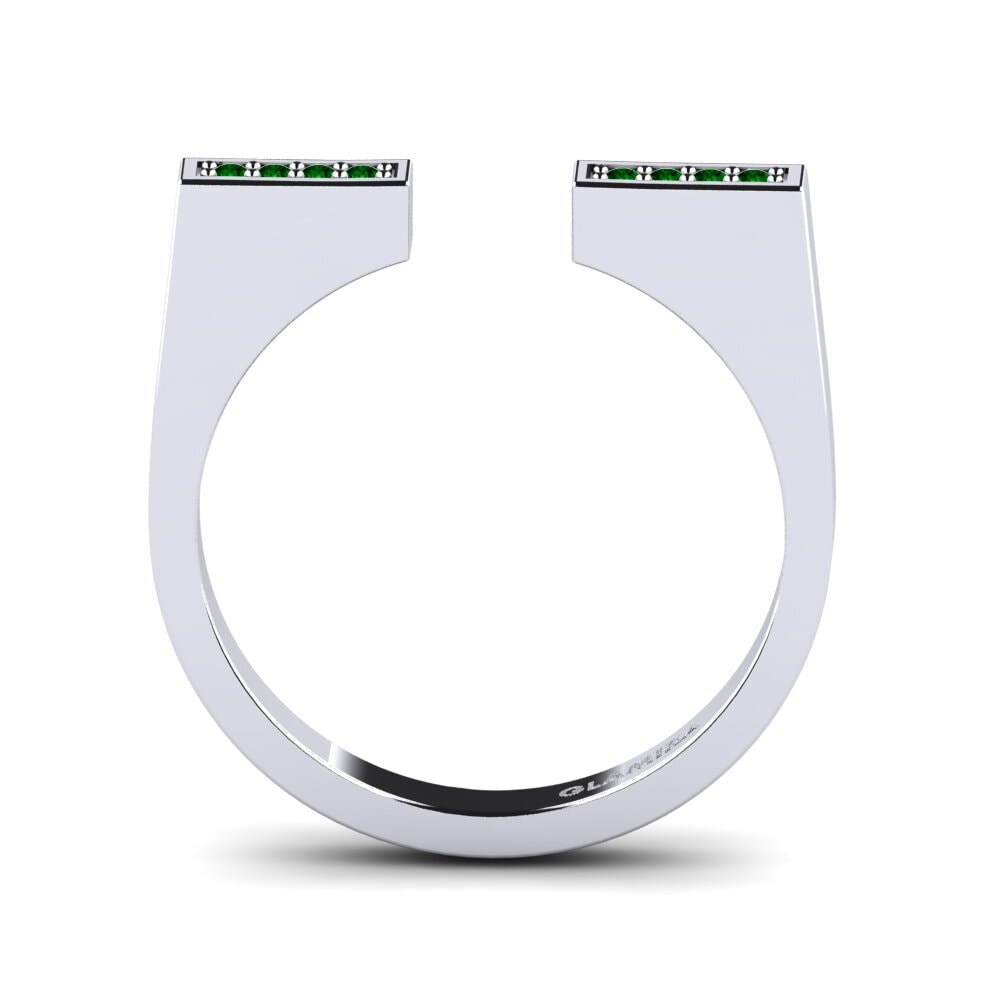 Grüner Zirkonia Stapelbarer Ring Adgi - A