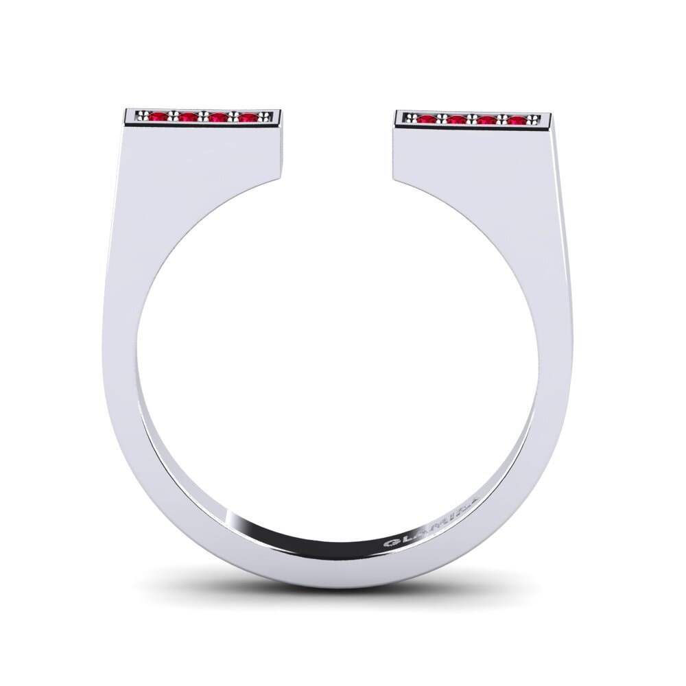 Roter Zirkonia Stapelbarer Ring Adgi - A