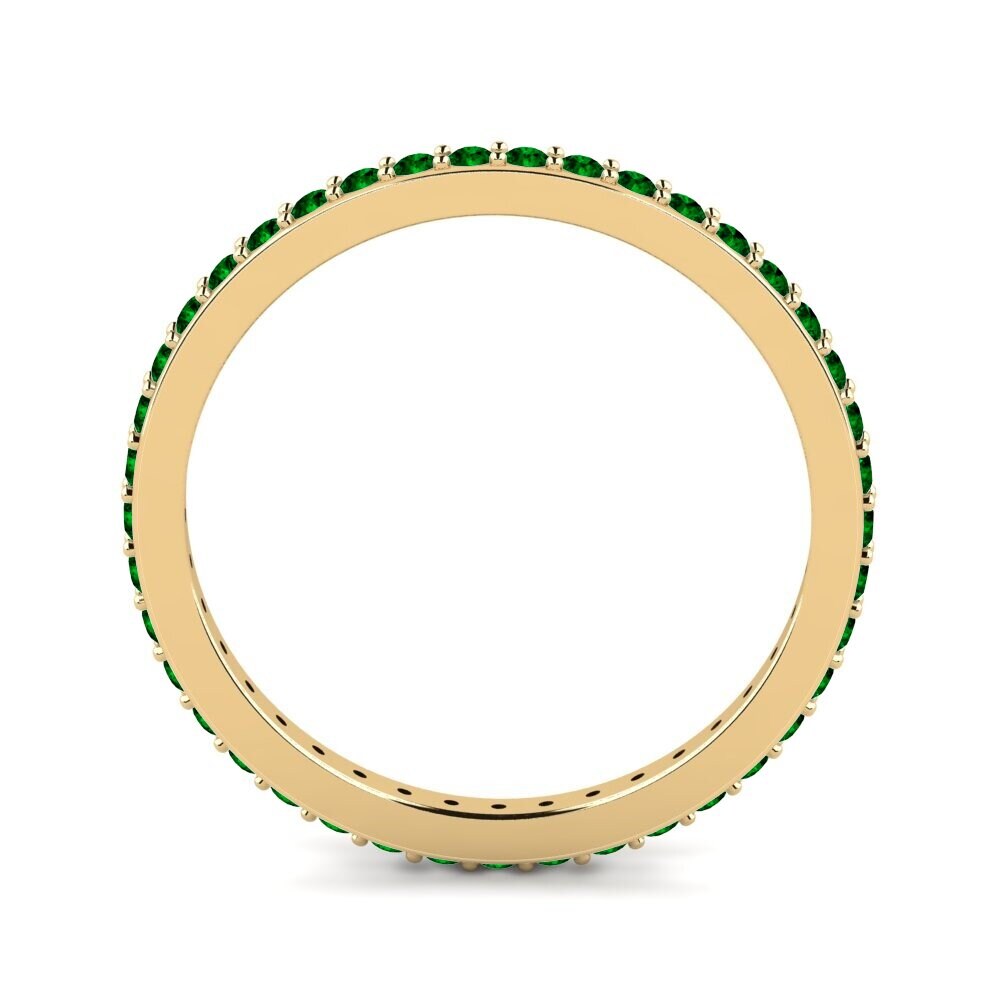 Grüner Zirkonia Stapelbarer Ring Adgi - B