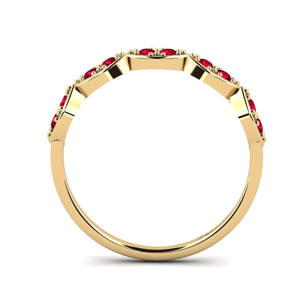Roter Zirkonia Stapelbarer Ring Agungo - A