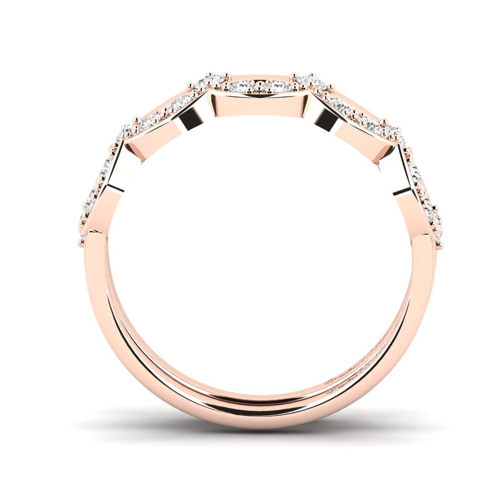 White sapphire Stackable Ring Agungo - B