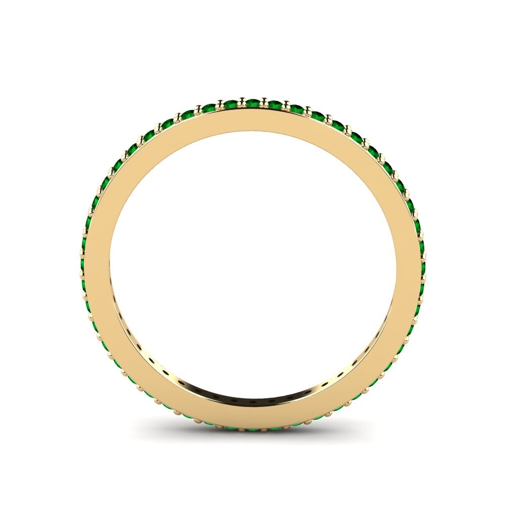 Grüner Zirkonia Stapelbarer Ring Anethes - B