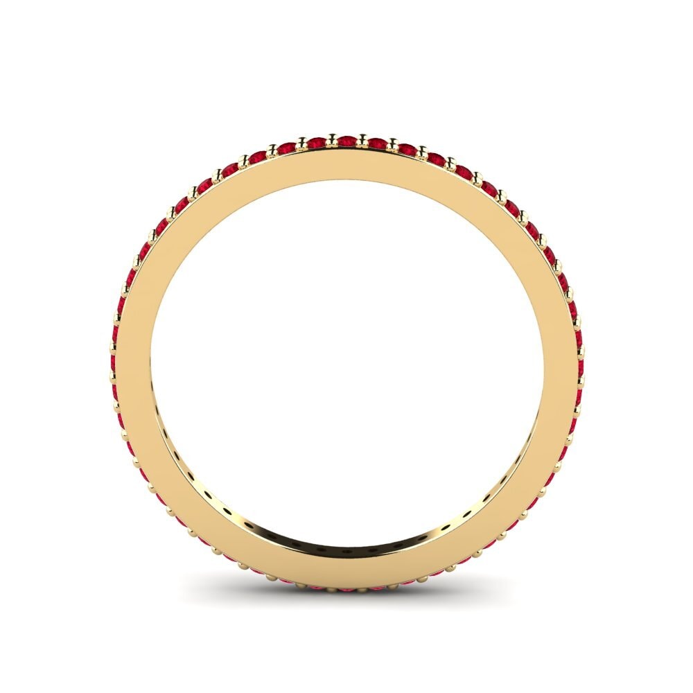 Roter Zirkonia Stapelbarer Ring Anethes - B