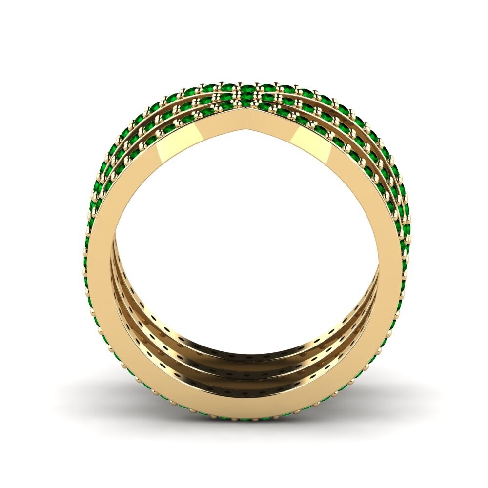 Grüner Zirkonia Stapelbarer Ring Anethes - Set