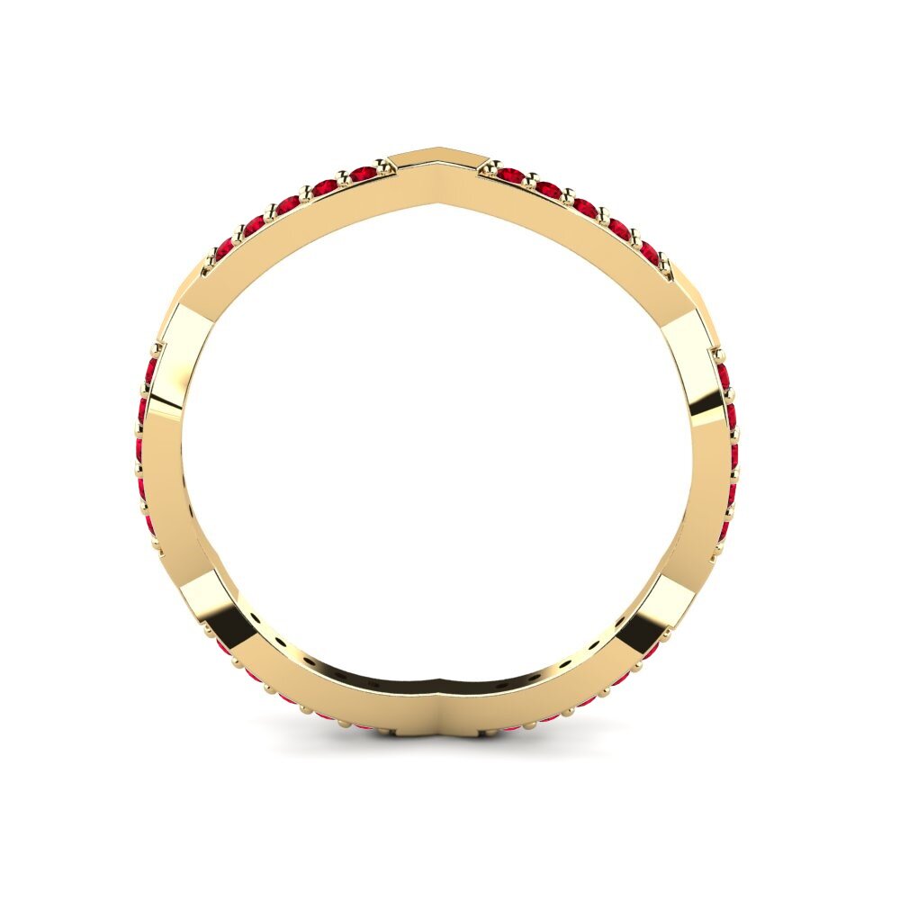 Roter Zirkonia Stapelbarer Ring Anitha - A